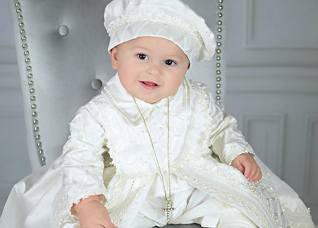 Burbvus - ropa para bautizo - ropones para niño y niña -