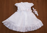 parte detras del vestido para bautismo G037 para niña color blanco