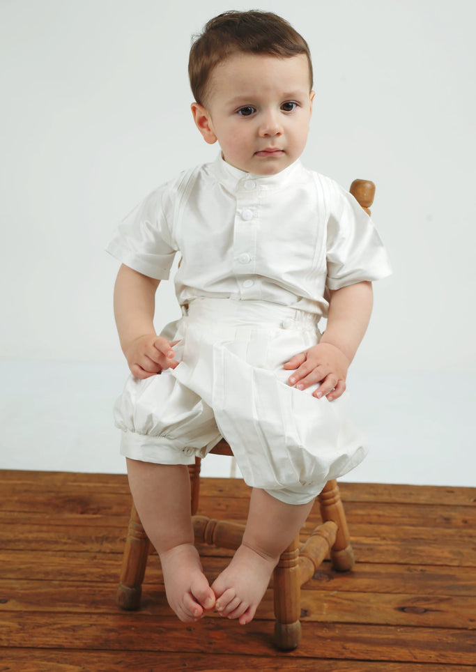 trajecito para niño bautismo color blanco camisa y pantalon